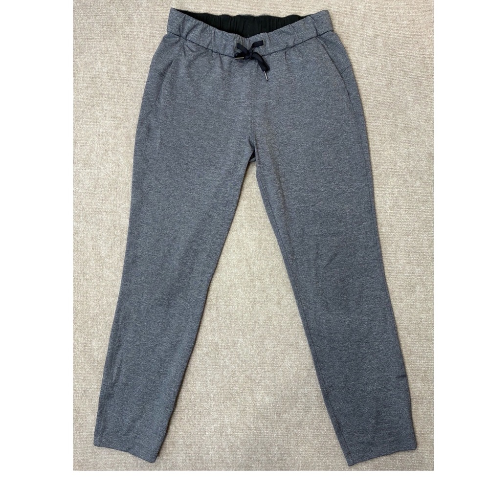Lululemon Heathered Charcoal Grey Tapered Joggers Drawstring Pants Size Small